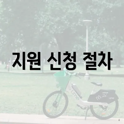 지원 신청 절차
