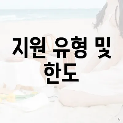 지원 유형 및 한도