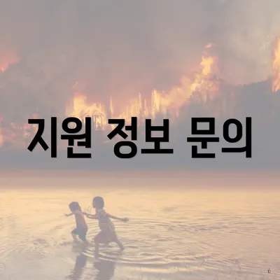 지원 정보 문의