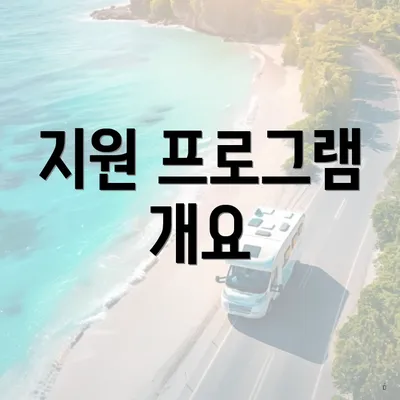 지원 프로그램 개요