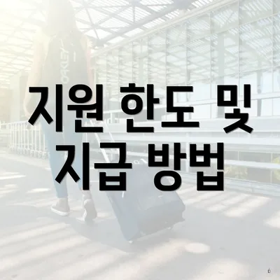 지원 한도 및 지급 방법