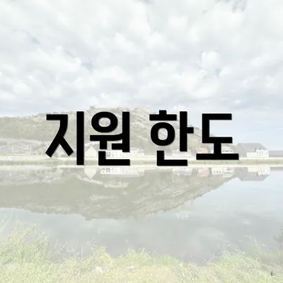 지원 한도