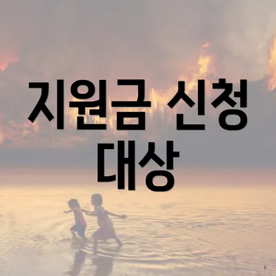 지원금 신청 대상