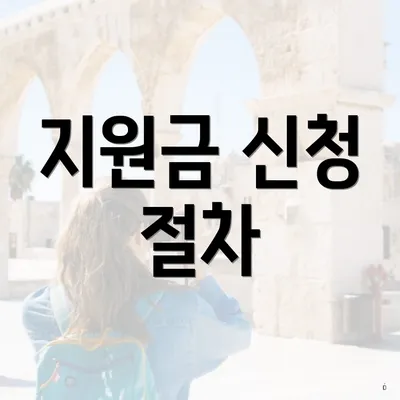 지원금 신청 절차