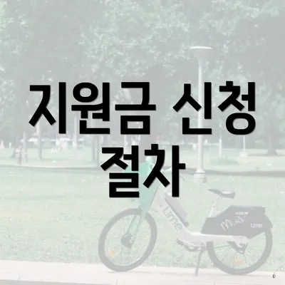 지원금 신청 절차
