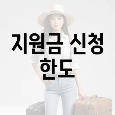 지원금 신청 한도