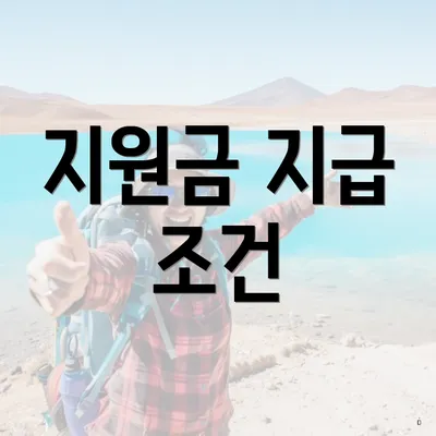 지원금 지급 조건