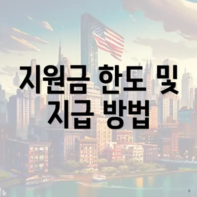 지원금 한도 및 지급 방법