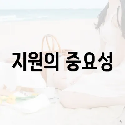 지원의 중요성