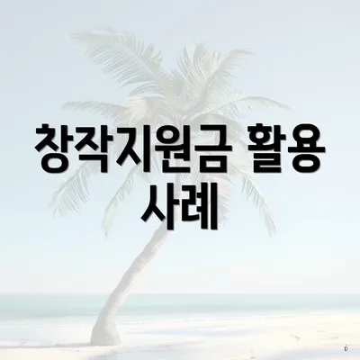 창작지원금 활용 사례