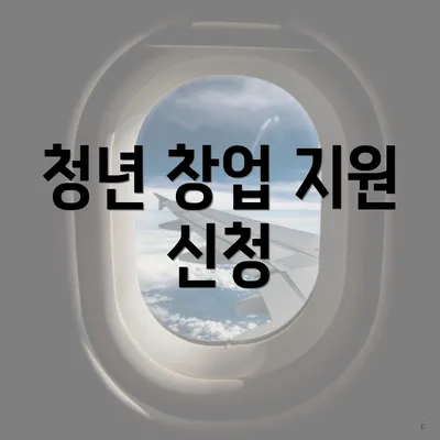 청년 창업 지원 신청