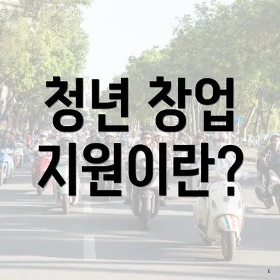 청년 창업 지원이란?