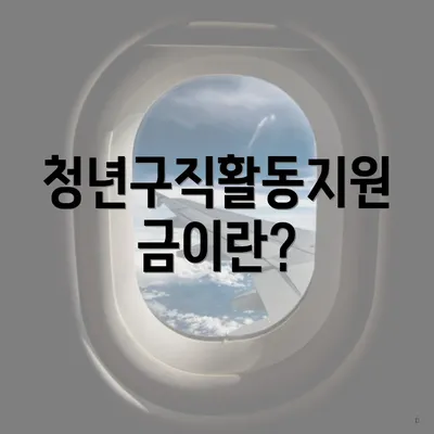 청년구직활동지원금이란?