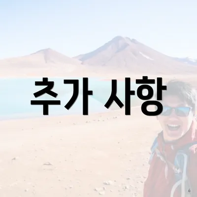 추가 사항