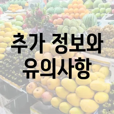 추가 정보와 유의사항