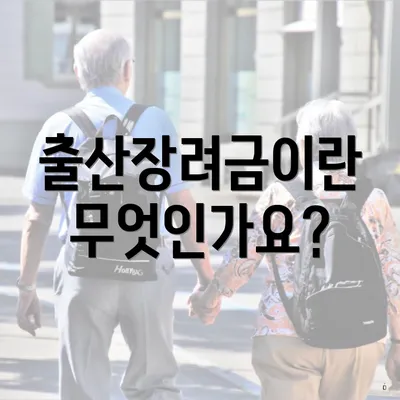 출산장려금이란 무엇인가요?