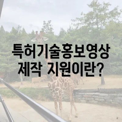 특허기술홍보영상제작 지원이란?