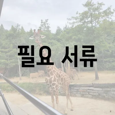 필요 서류