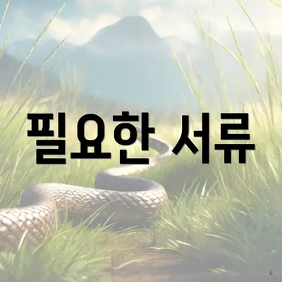 필요한 서류