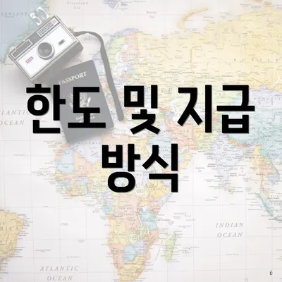 한도 및 지급 방식