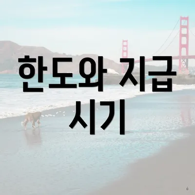 한도와 지급 시기