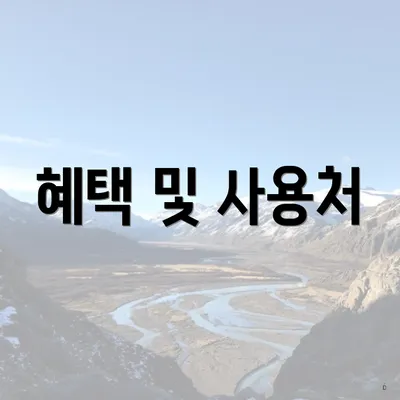 혜택 및 사용처