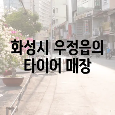 화성시 우정읍의 타이어 매장