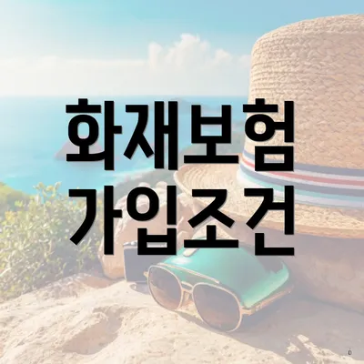 화재보험 가입조건