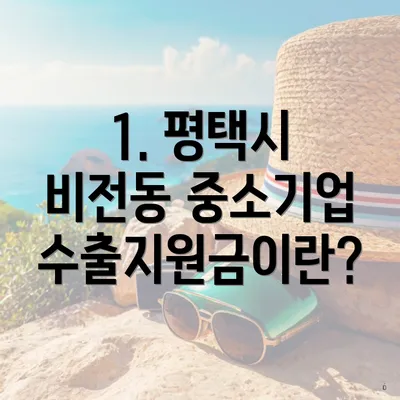 1. 평택시 비전동 중소기업 수출지원금이란?