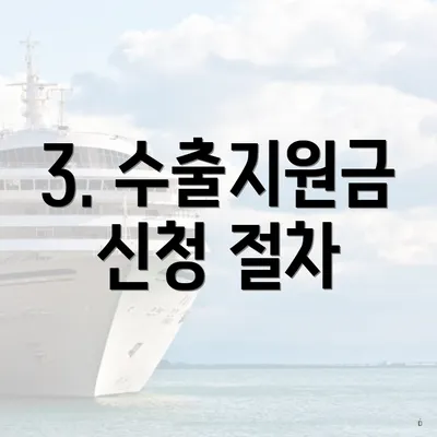 3. 수출지원금 신청 절차