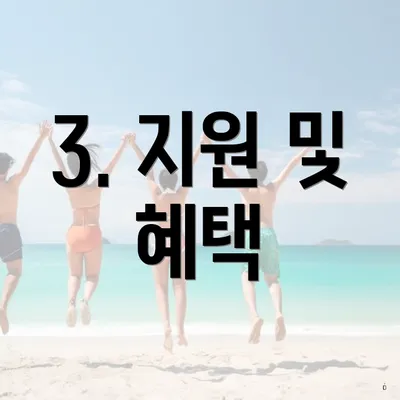 3. 지원 및 혜택