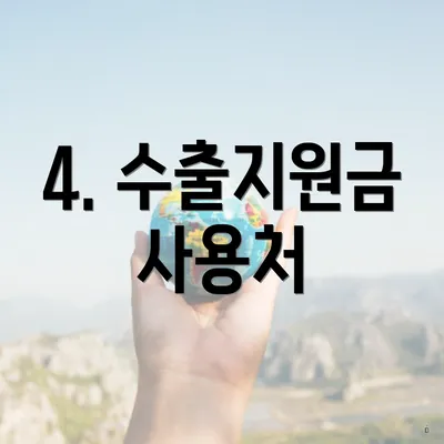 4. 수출지원금 사용처