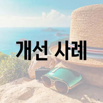 개선 사례