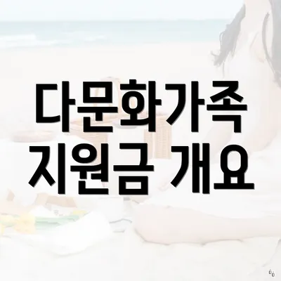 다문화가족 지원금 개요