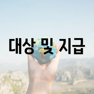 대상 및 지급