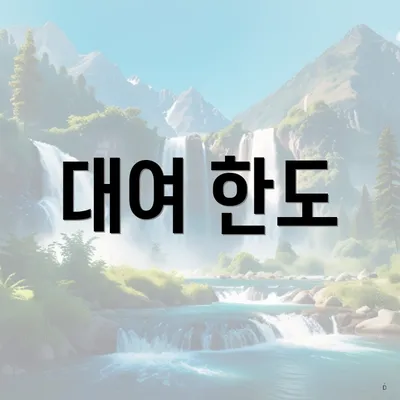 대여 한도