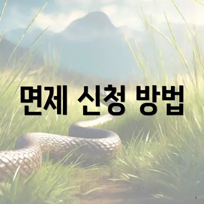 면제 신청 방법