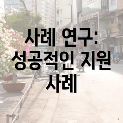 사례 연구: 성공적인 지원 사례