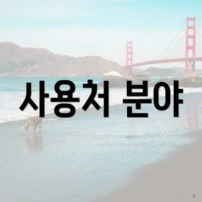 사용처 분야