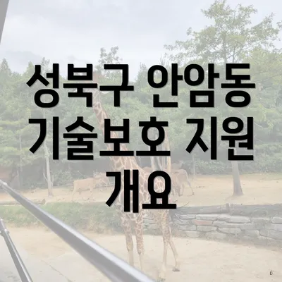 성북구 안암동 기술보호 지원 개요