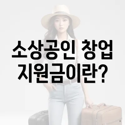 소상공인 창업 지원금이란?