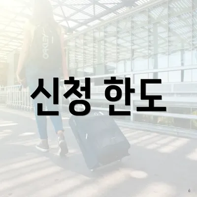 신청 한도
