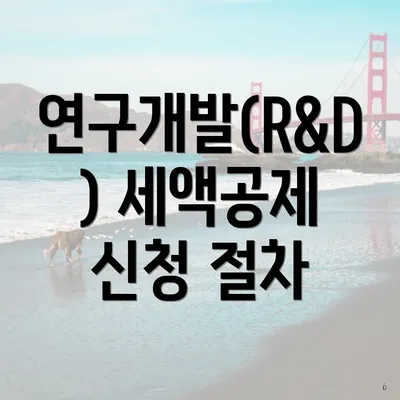연구개발(R&D) 세액공제 신청 절차