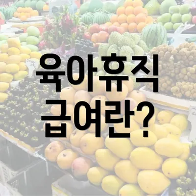 육아휴직 급여란?