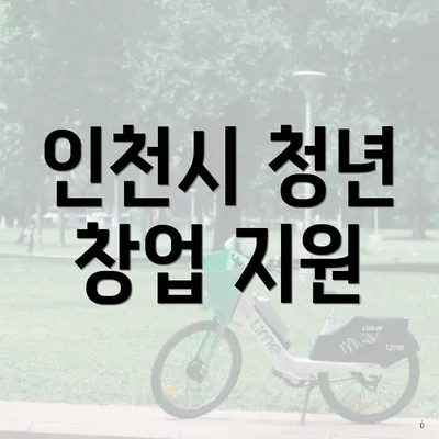 인천시 청년 창업 지원