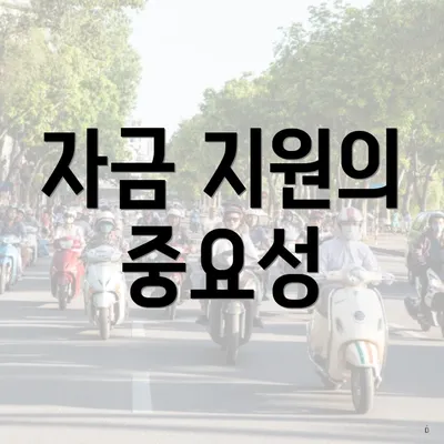 자금 지원의 중요성