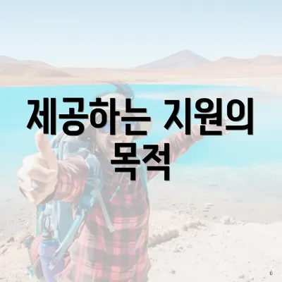 제공하는 지원의 목적