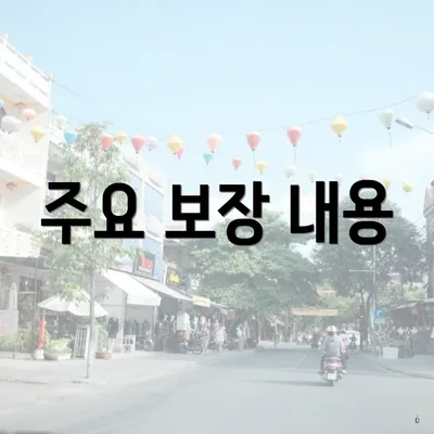 주요 보장 내용