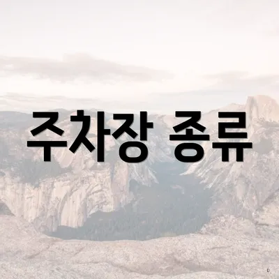 주차장 종류