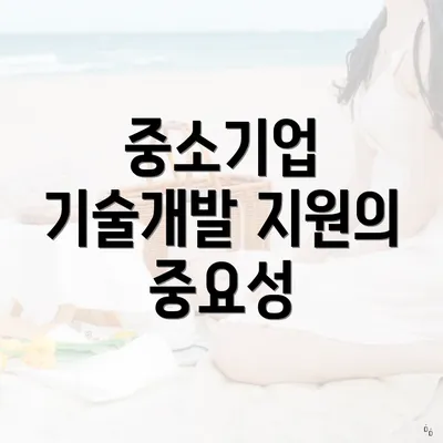 중소기업 기술개발 지원의 중요성
